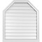 Ekena Millwork Octagonal Top Surface Mount PVC Gable Vent w/ 2"W x 2"P Brickmould Sill Frame, 30"W x 34"H GVPOT30X3403SF - alternate 1